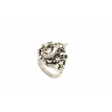 Tribal Temple Jewelry 925 Sterling Silver God Ganesha Ring size 14